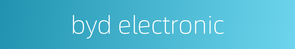 byd electronic的同义词