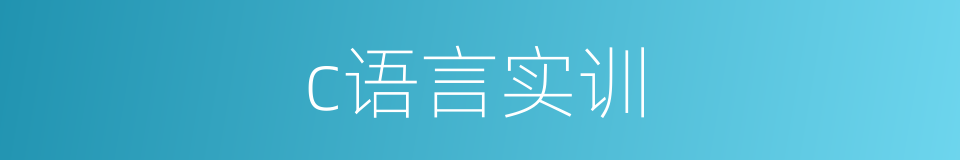 c语言实训的同义词