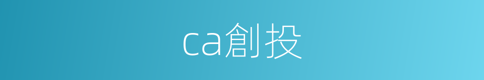 ca創投的同義詞