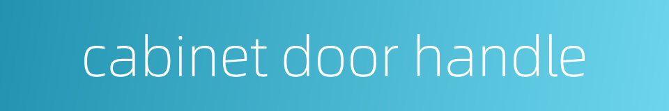 cabinet door handle的同义词
