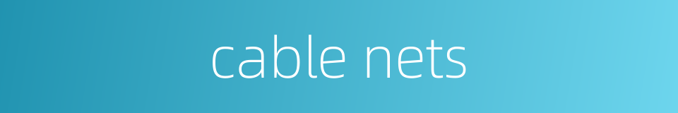 cable nets的同义词