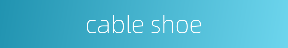 cable shoe的同义词