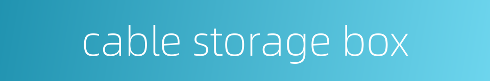 cable storage box的同义词