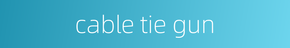 cable tie gun的同义词