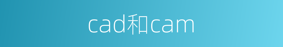 cad和cam的同义词