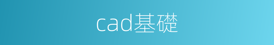 cad基礎的同義詞