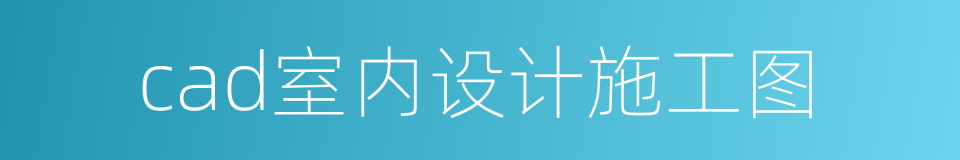 cad室内设计施工图的同义词