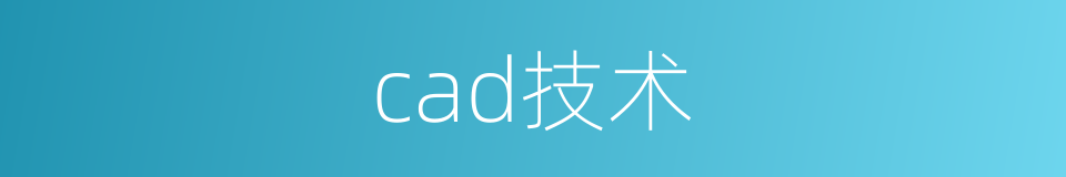 cad技术的同义词