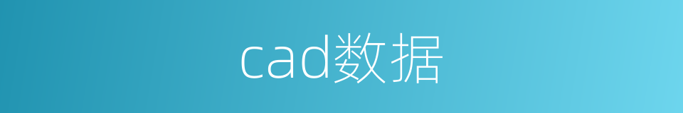 cad数据的同义词