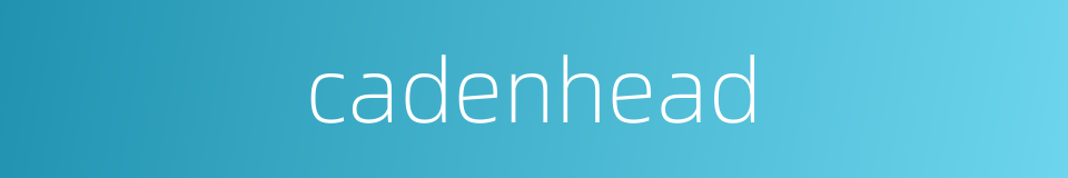 cadenhead的同义词