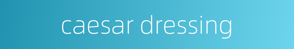 caesar dressing的同义词