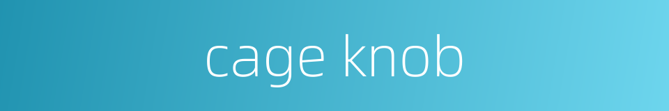 cage knob的同义词