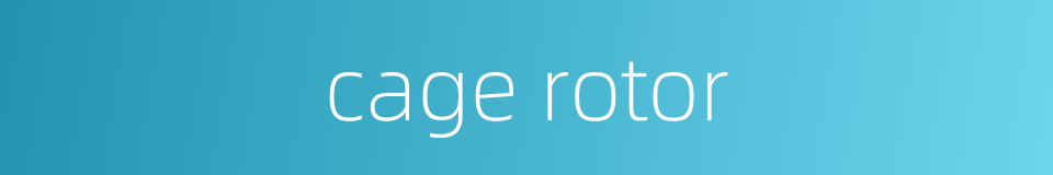 cage rotor的同义词