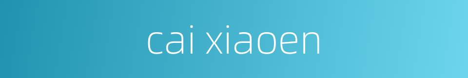 cai xiaoen的同义词