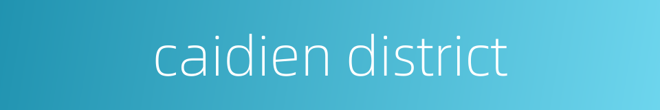 caidien district的同义词