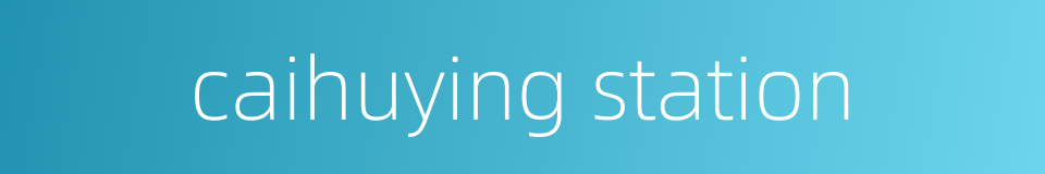 caihuying station的同义词