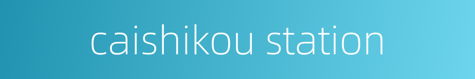 caishikou station的同义词