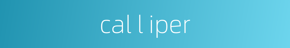 cal l iper的同义词