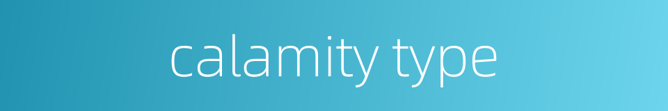 calamity type的同义词