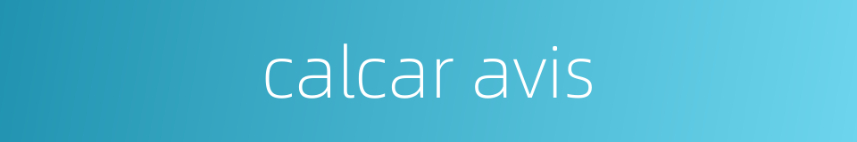 calcar avis的同义词