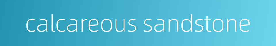calcareous sandstone的同义词