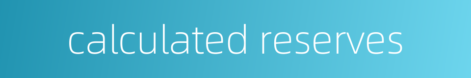 calculated reserves的同义词