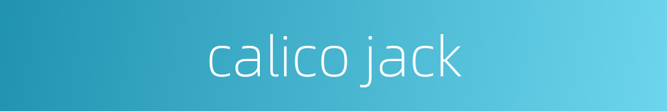 calico jack的同义词