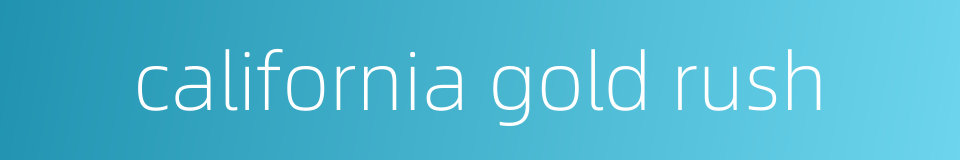 california gold rush的同义词