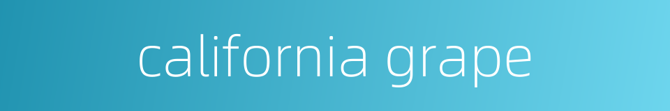 california grape的同义词