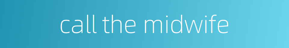 call the midwife的同义词