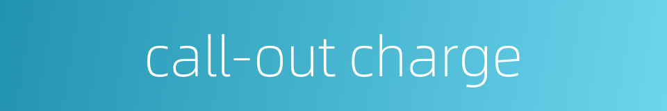 call-out charge的同义词