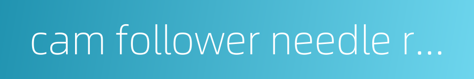 cam follower needle roller bearing的同义词