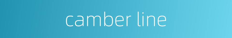 camber line的同义词