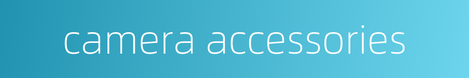 camera accessories的同义词