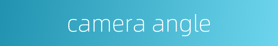 camera angle的同义词