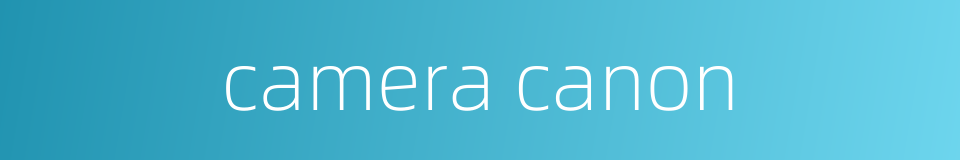 camera canon的同义词