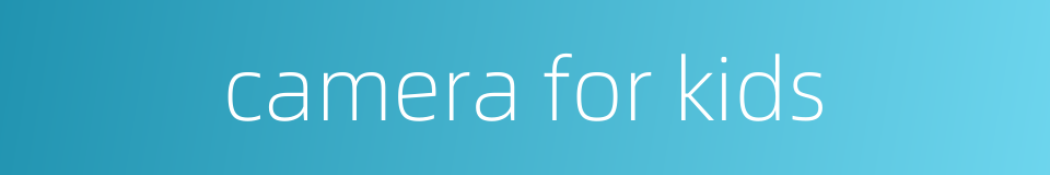 camera for kids的同义词