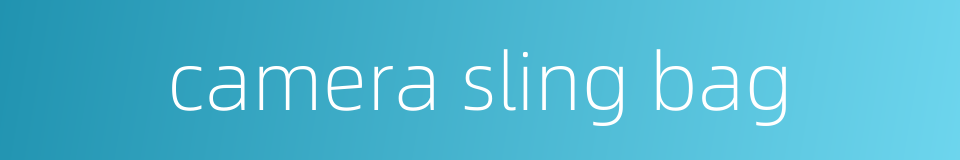 camera sling bag的同义词