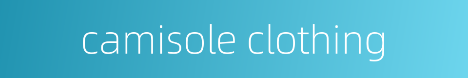 camisole clothing的同义词