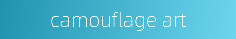 camouflage art的同义词