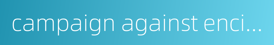 campaign against encirclement and suppression的同义词