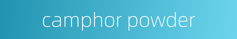 camphor powder的同义词