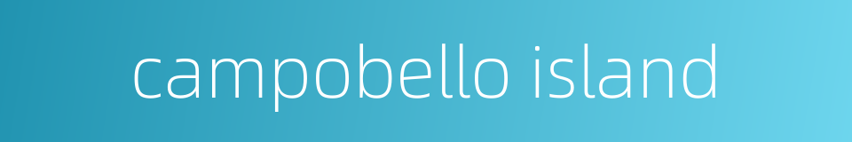 campobello island的同义词