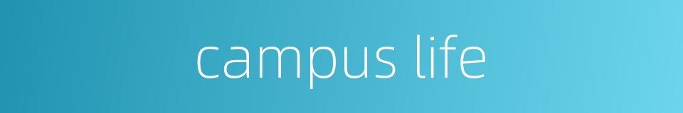 campus life的同义词