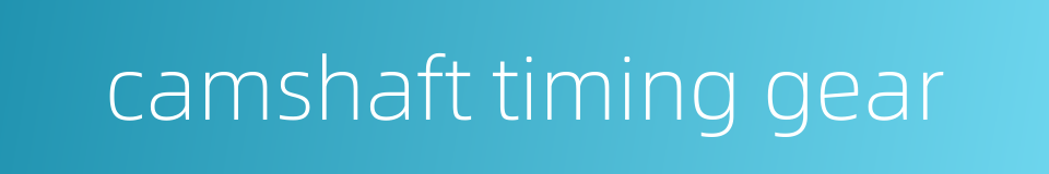 camshaft timing gear的同义词