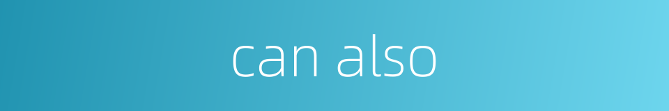 can also的同义词