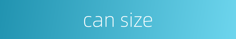 can size的同义词