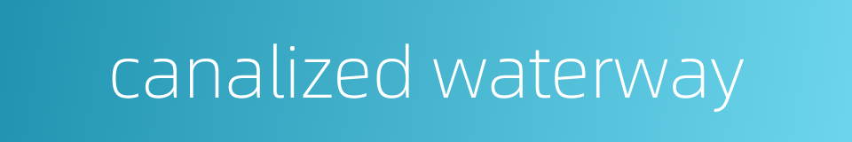 canalized waterway的同义词