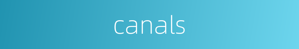 canals的同义词
