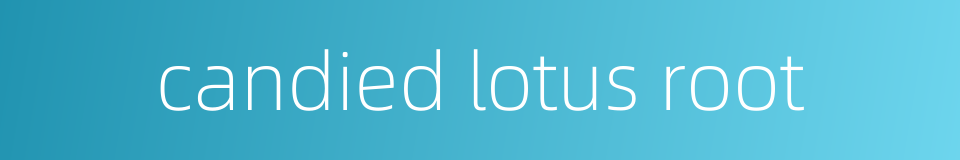 candied lotus root的同义词